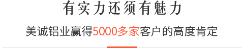 有实力还须有魅力,美诚铝业赢得5000多家客户的高度肯定